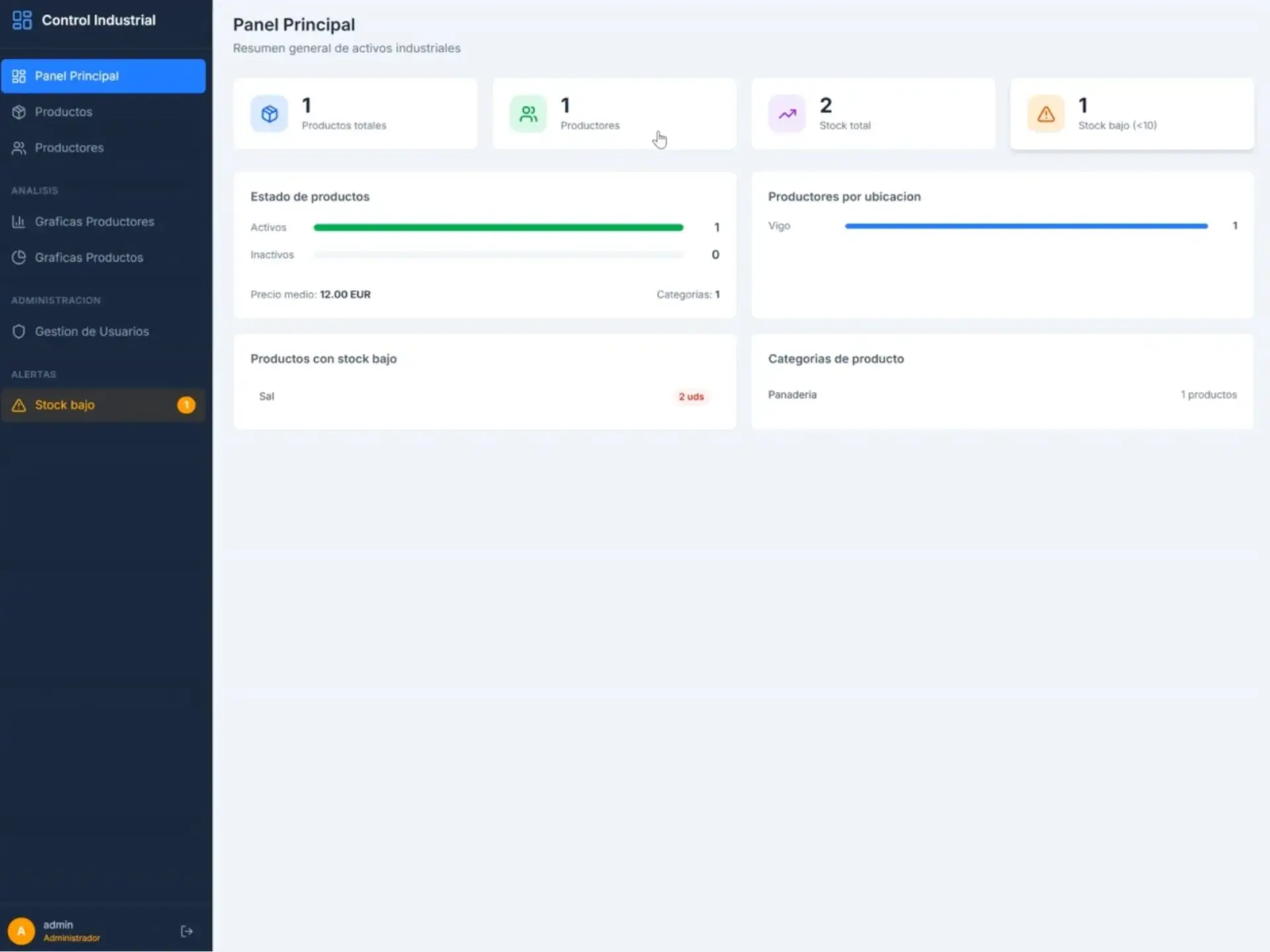 Control de Catálogo y Suministro - captura 1