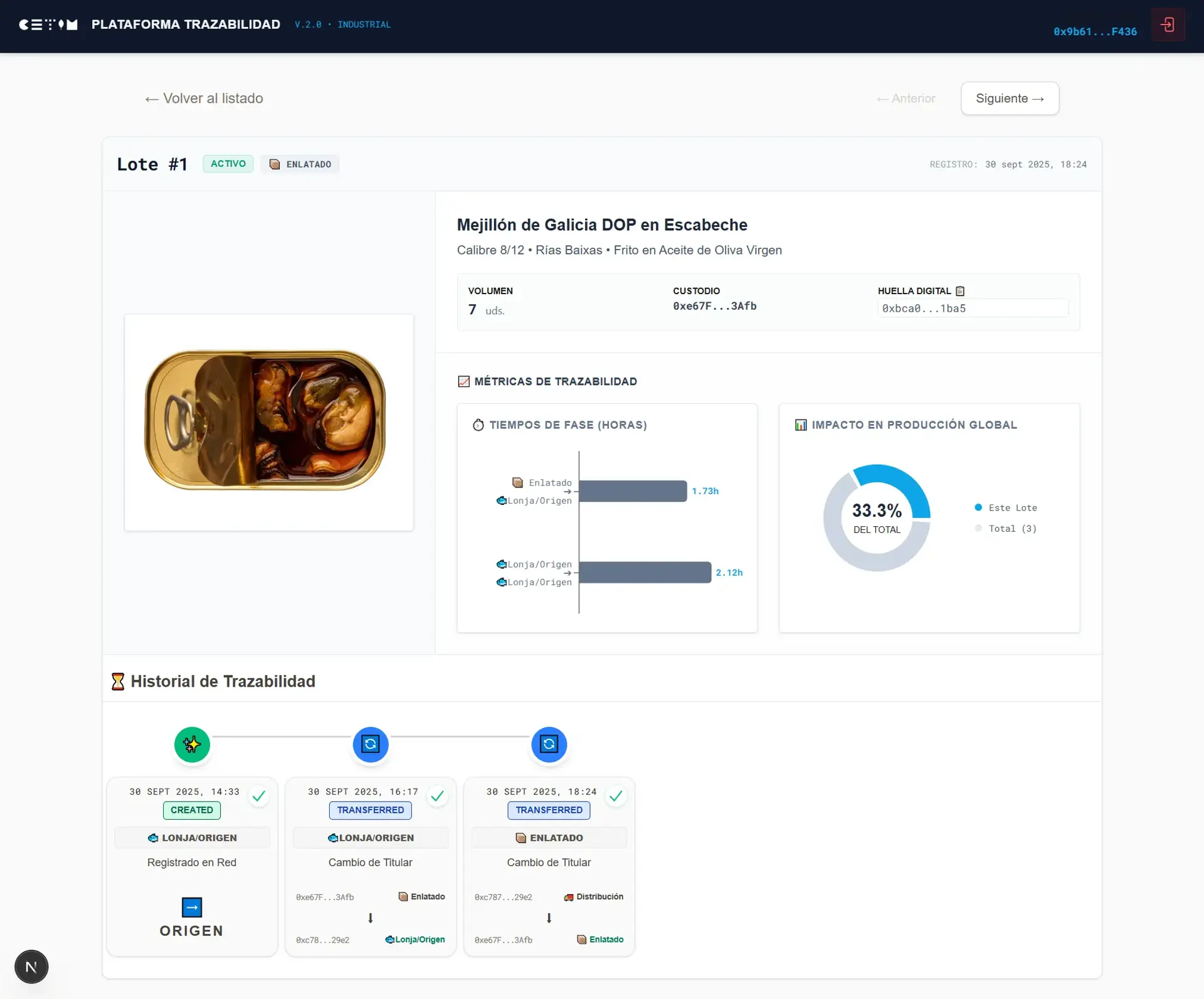Trazabilidad de Cadena de Suministro - captura 1